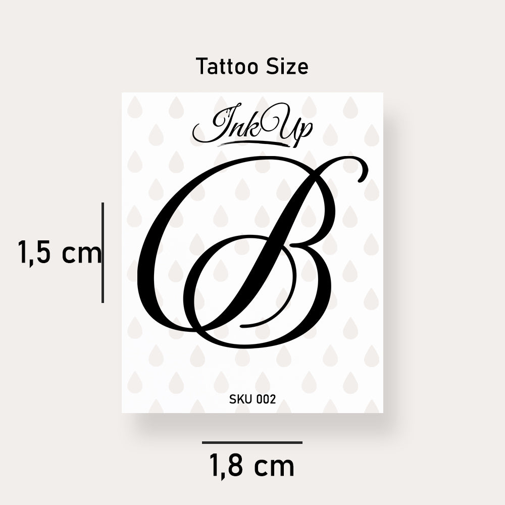 Buchstabe B Tattoo