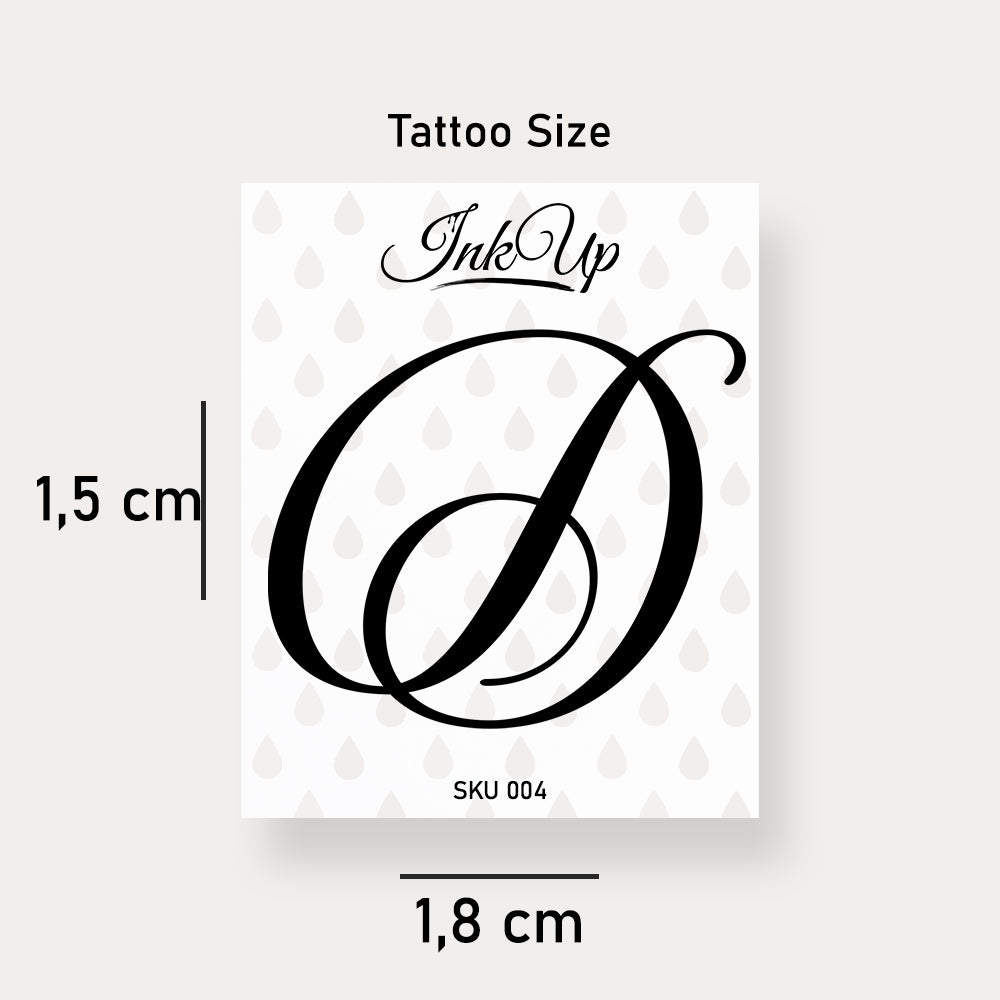 D Buchstaben Tattoo