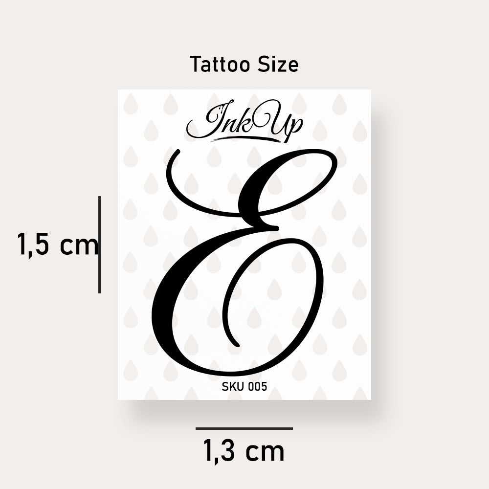 E Buchstaben Tattoo