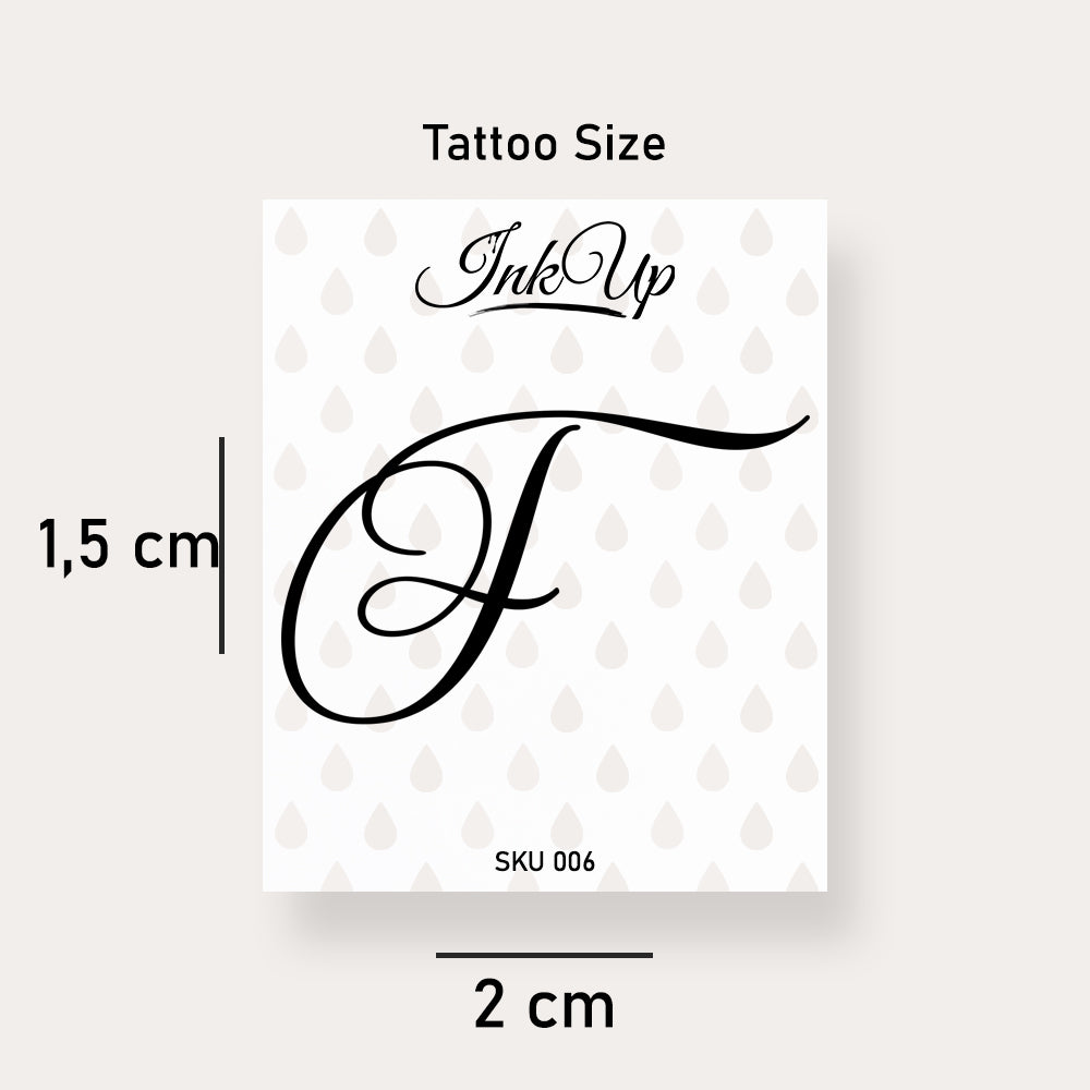 F Buchstaben Tattoo