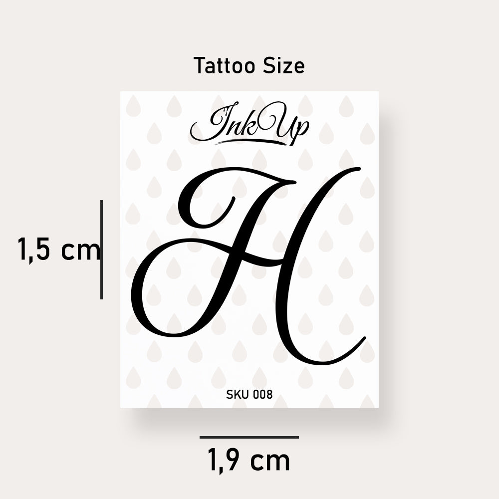 H letter tattoo