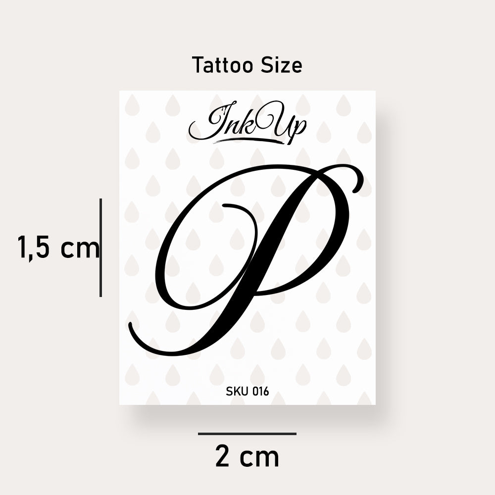 P letter tattoo