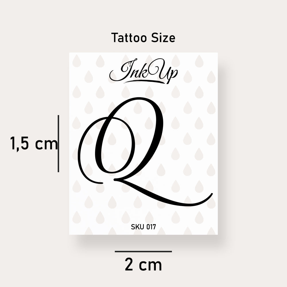Q letter tattoo