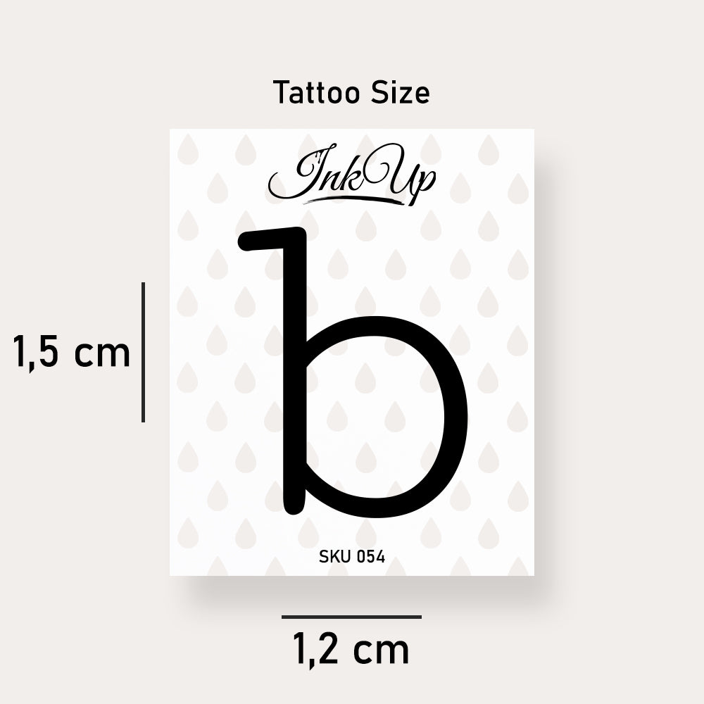 B Buchstaben Tattoo