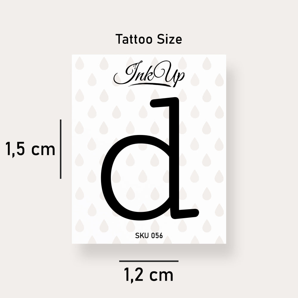 D Buchstaben Tattoo