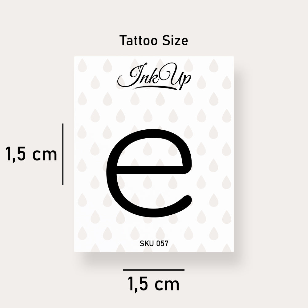 E Buchstaben Tattoo