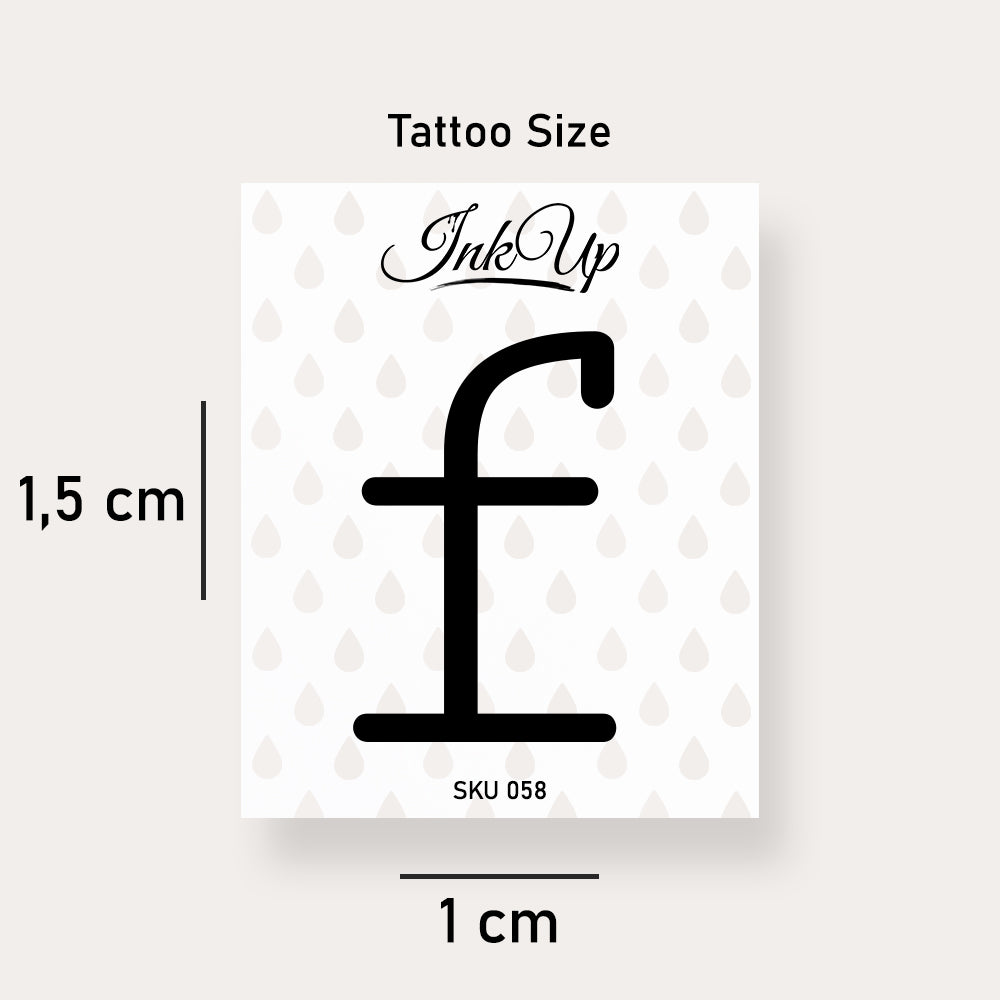 F Buchstaben Tattoo