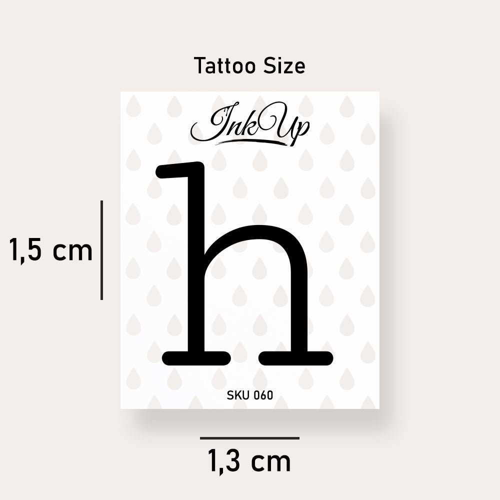 H letter tattoo