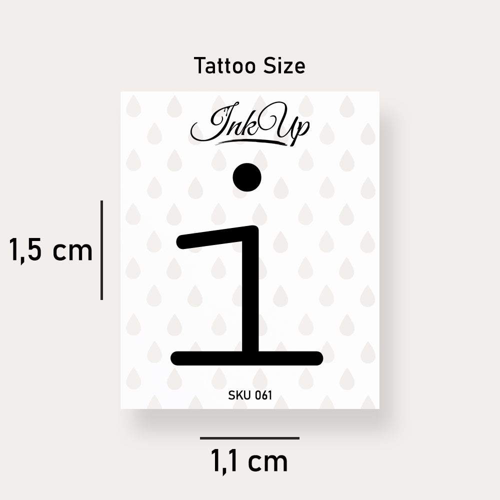I letter tattoo