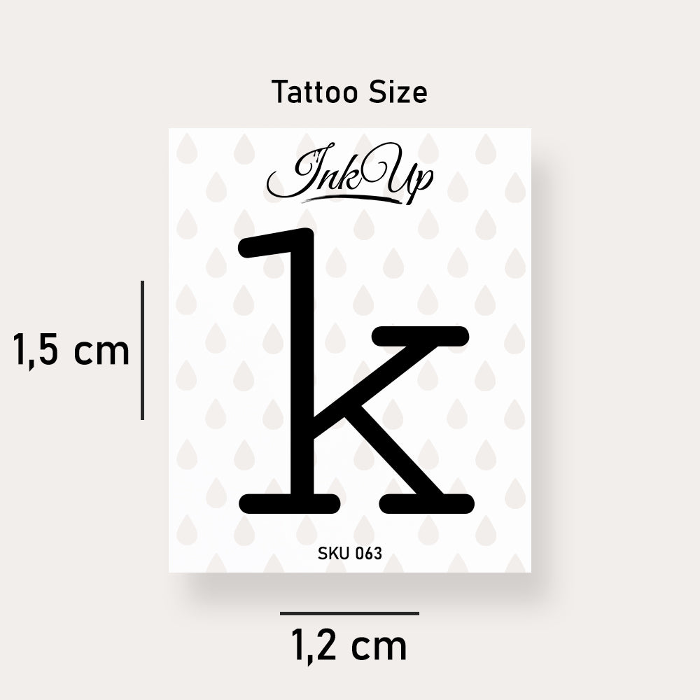 K Buchstaben Tattoo