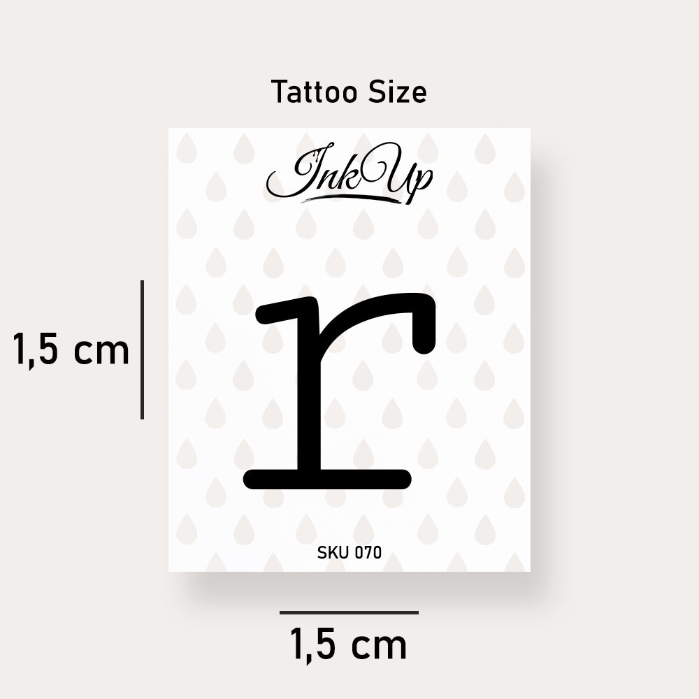 R letter tattoo