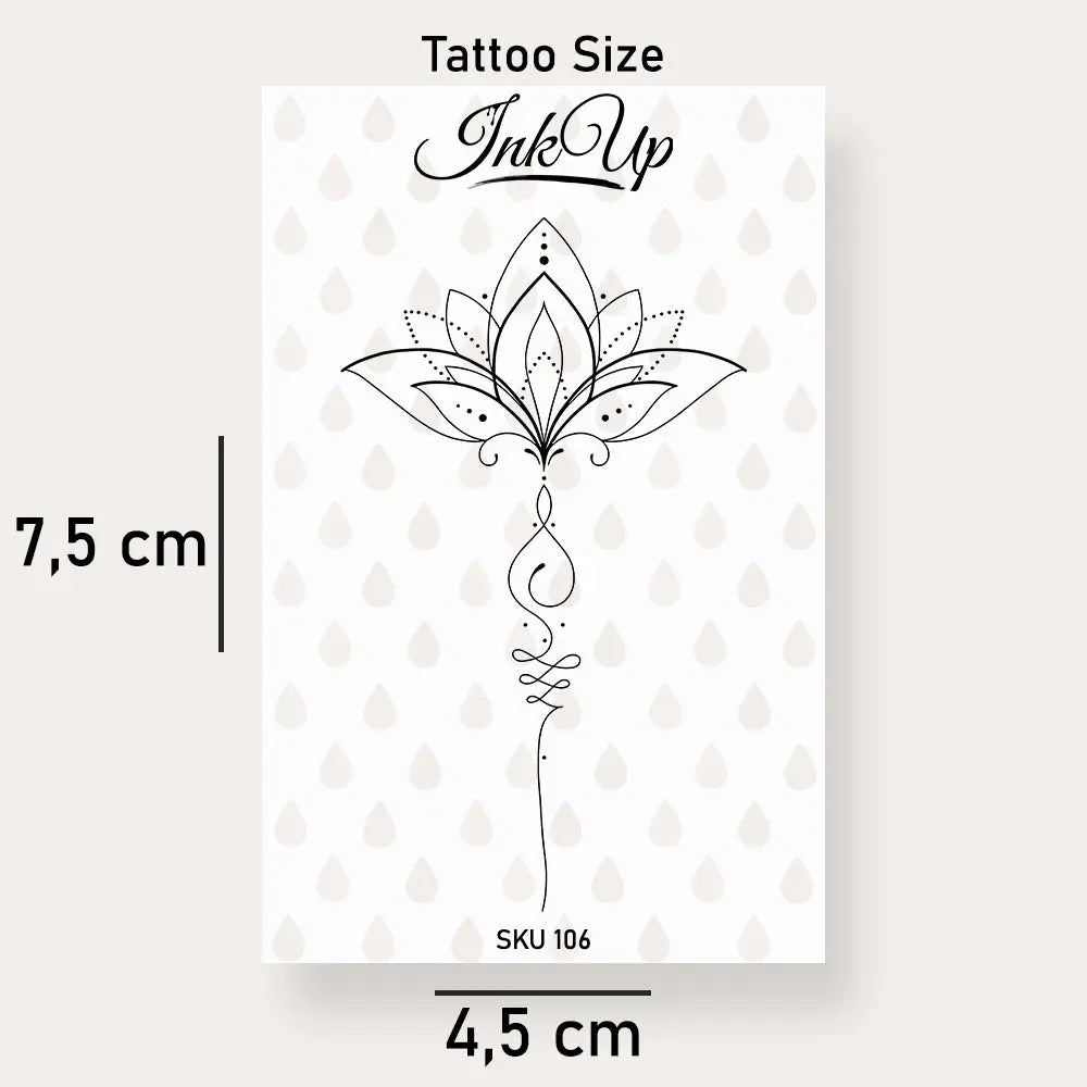 Großer Lotus Tattoo Ink Up