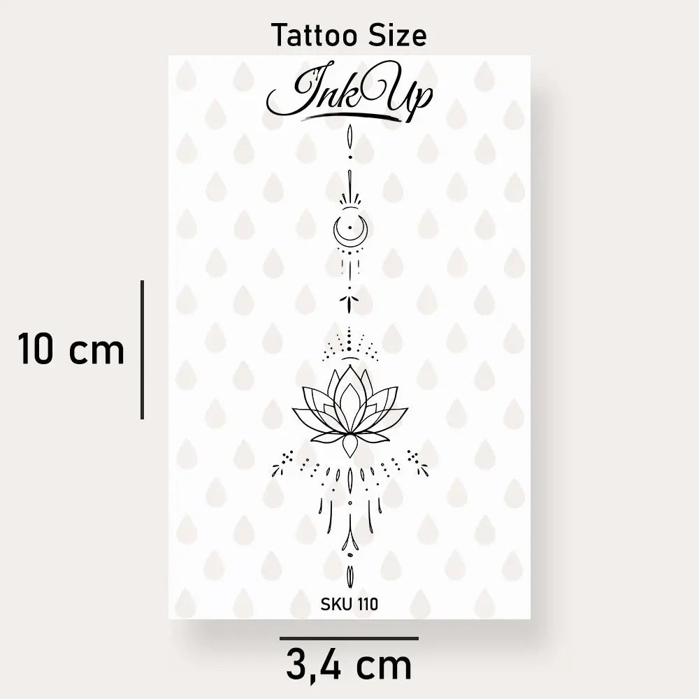 Lotus Mond Ornamente Tattoo Ink Up