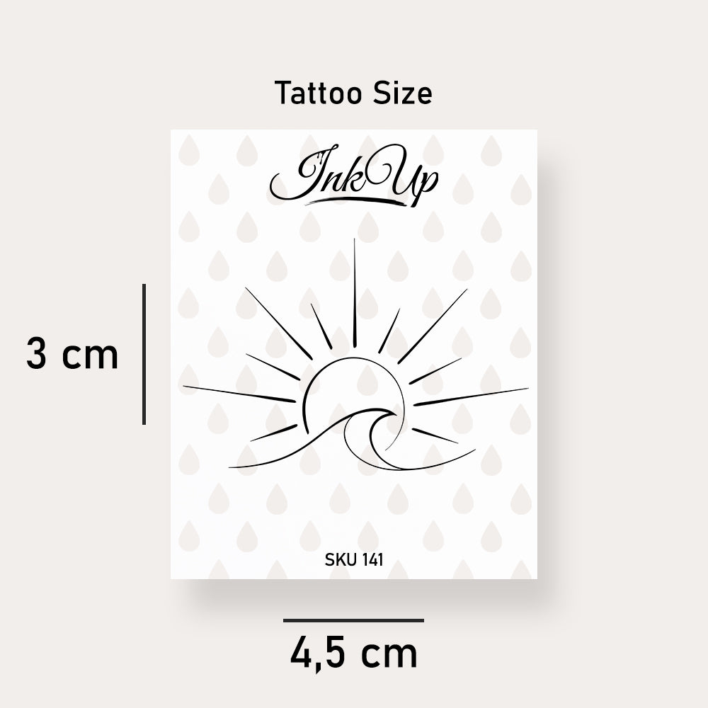Sonne mit Welle Tattoo