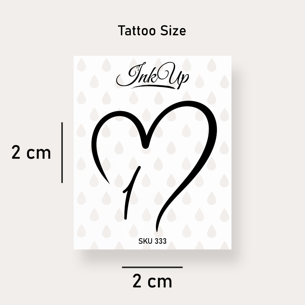 I letter heart tattoo