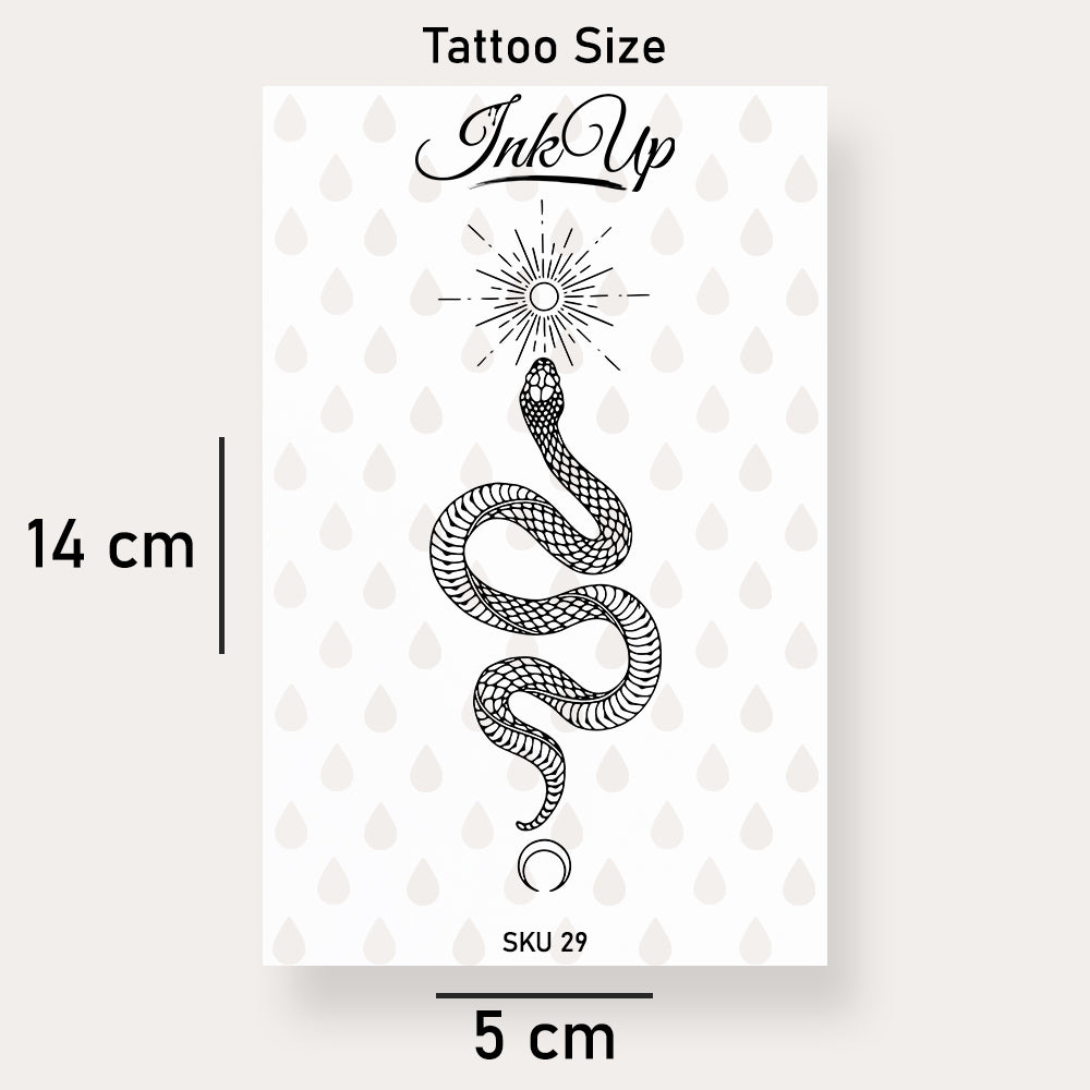 Schlange mit Sonne Tattoo