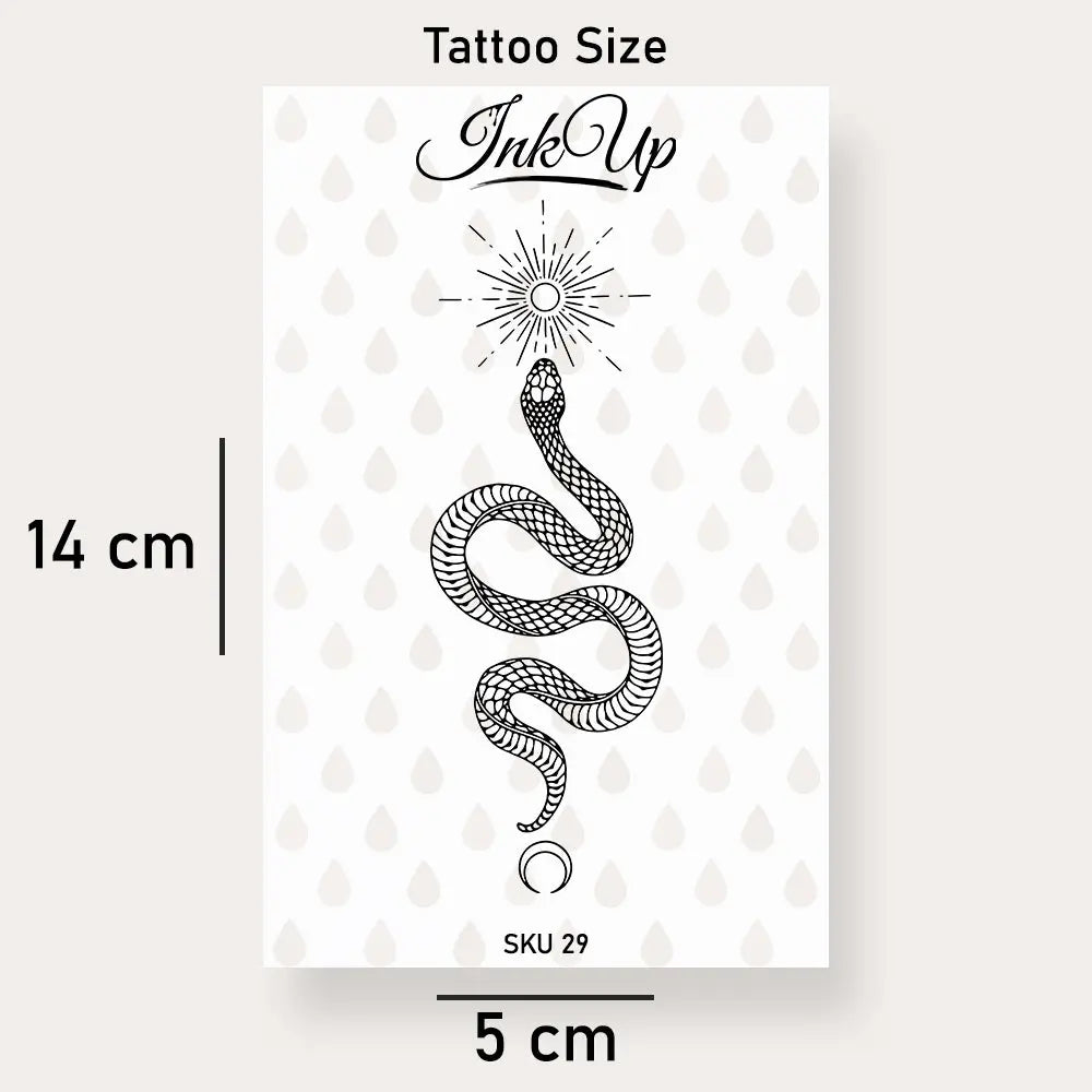 Schlange mit Sonne Tattoo Ink Up