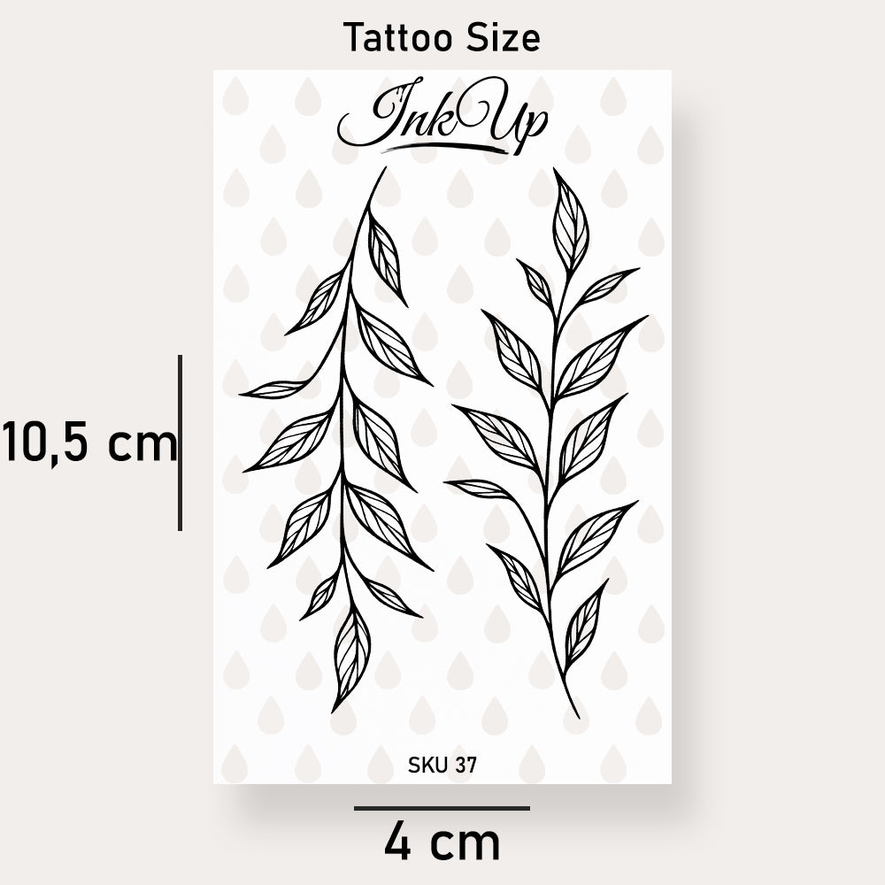 Blätterzweig Tattoo