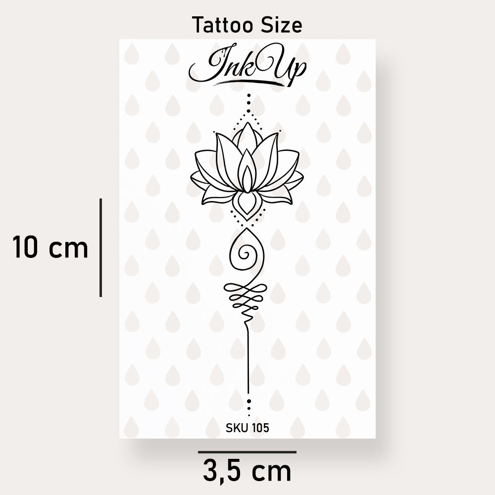 Lotus mit Ornamenten Tattoo