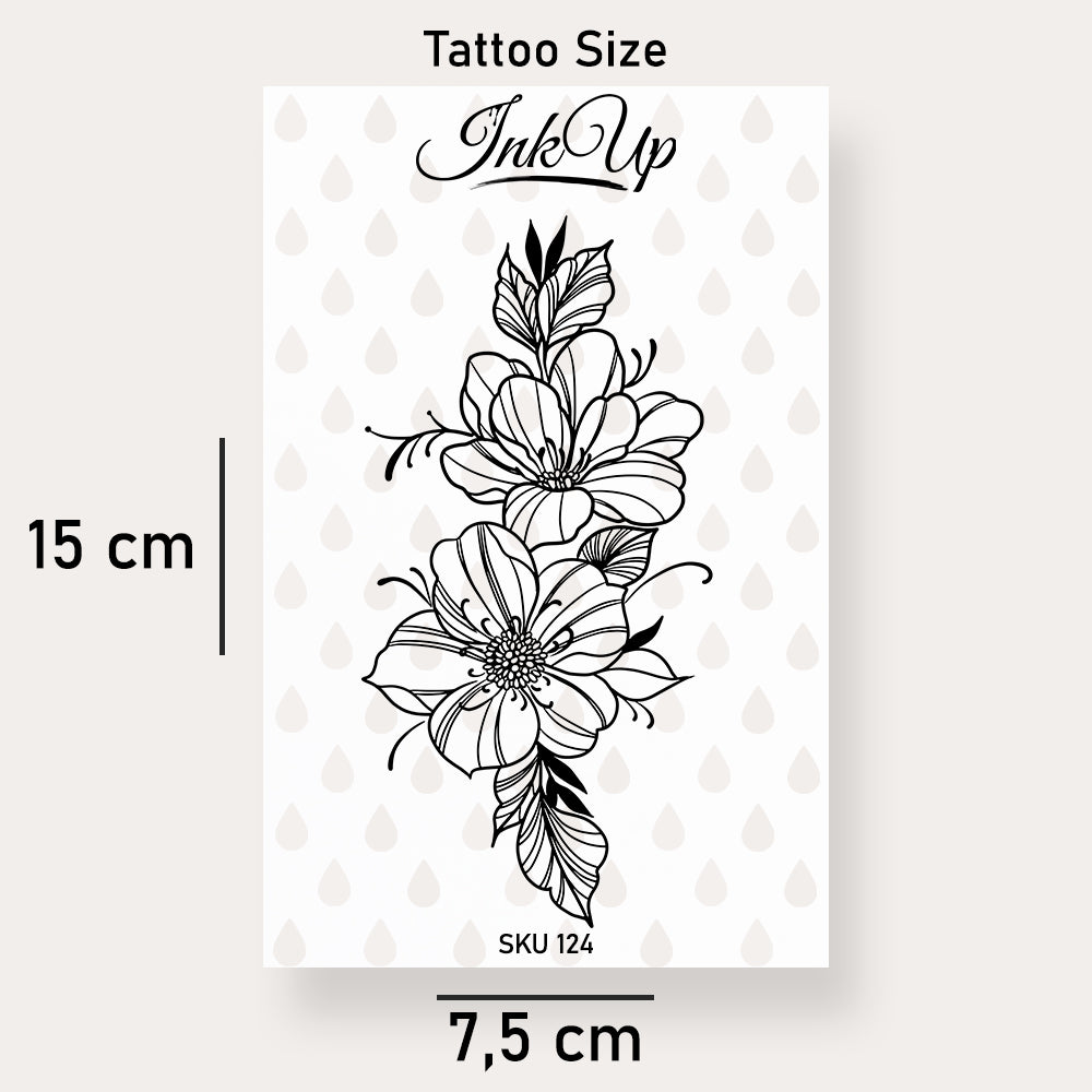 Großes Blumen Tattoo