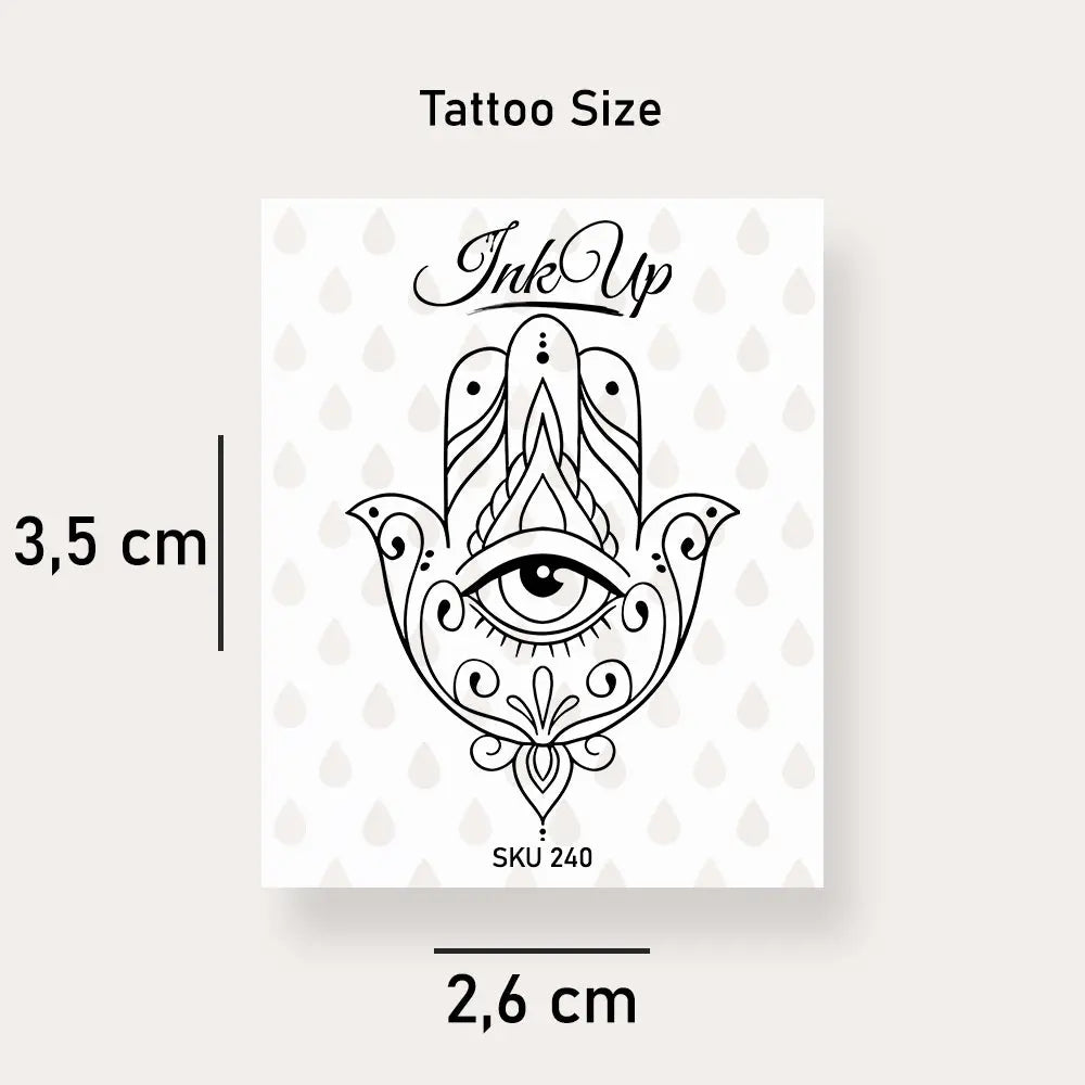 Hamsa Hand Tattoo Ink Up