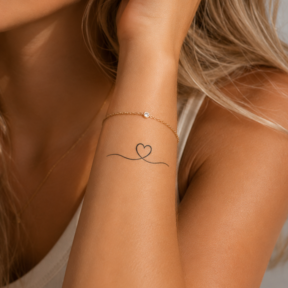 Herz Linie Tattoo