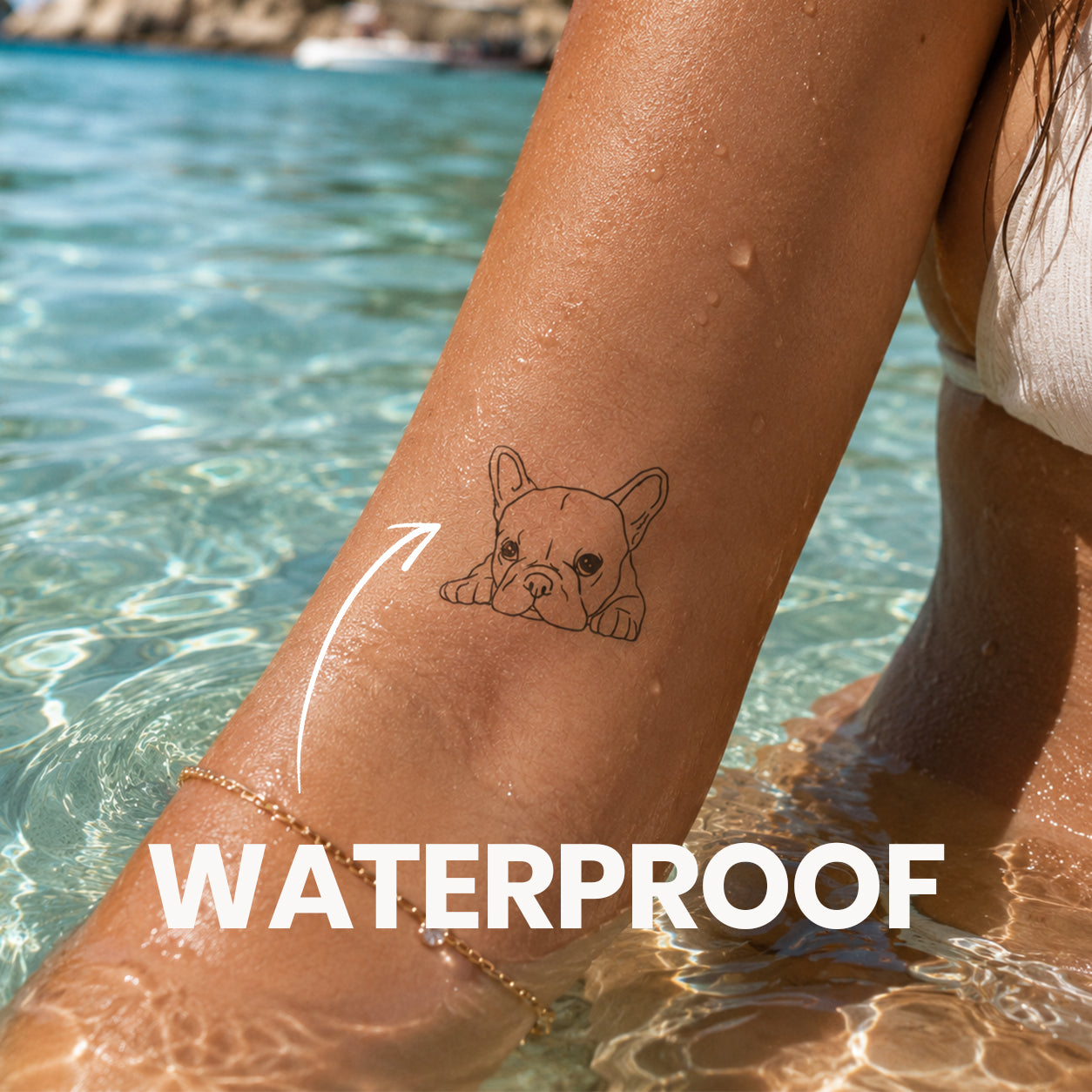 Liegende Bulldogge Tattoo