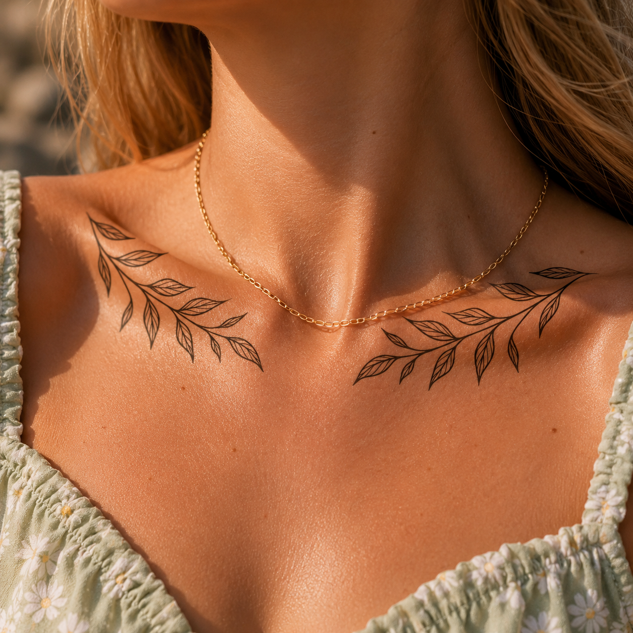 Blätterzweig Tattoo