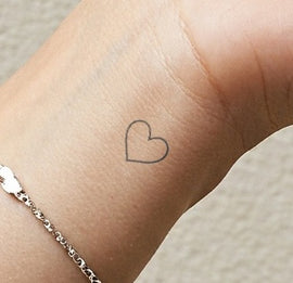 10 Temporäre Tattoos - Realistische Herz-Designs Mit 'Für Immer' Schrift, Wasserfest & Hautschonend