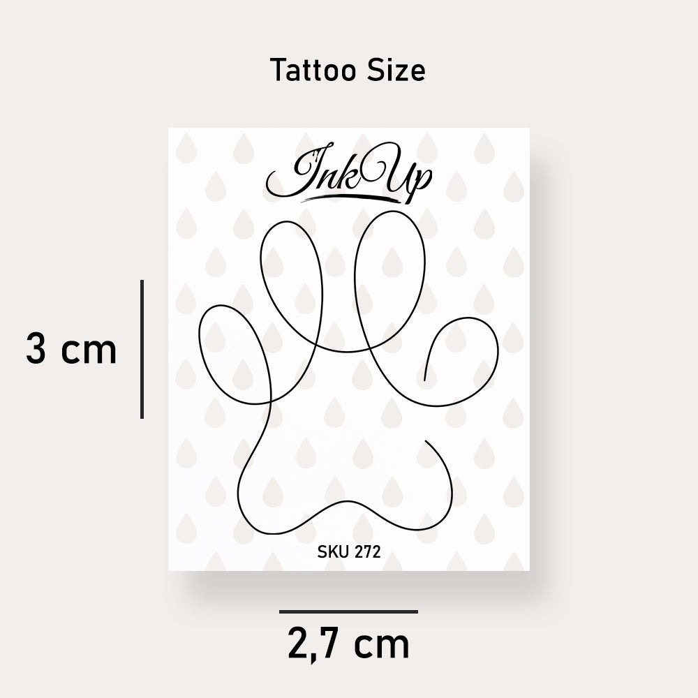 Hunde Pfote Tattoo Linie