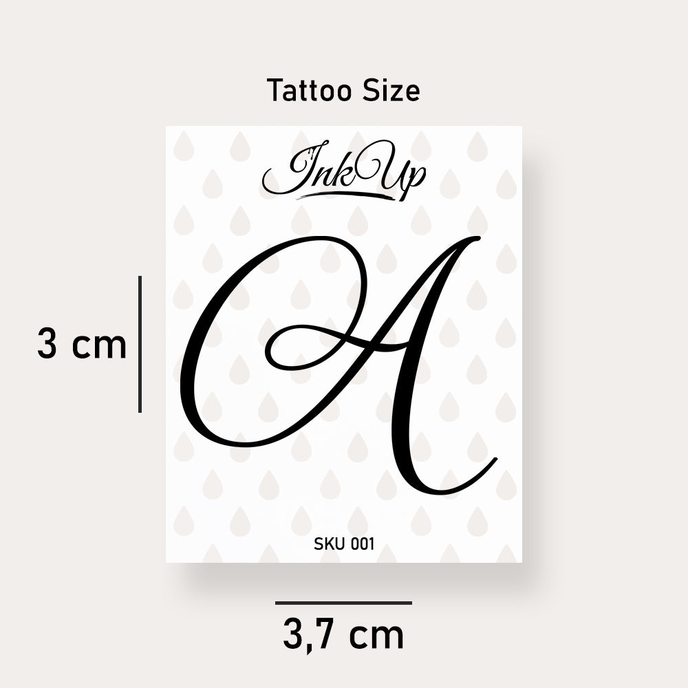Buchstabe Initialien Tattoo (A-Z)