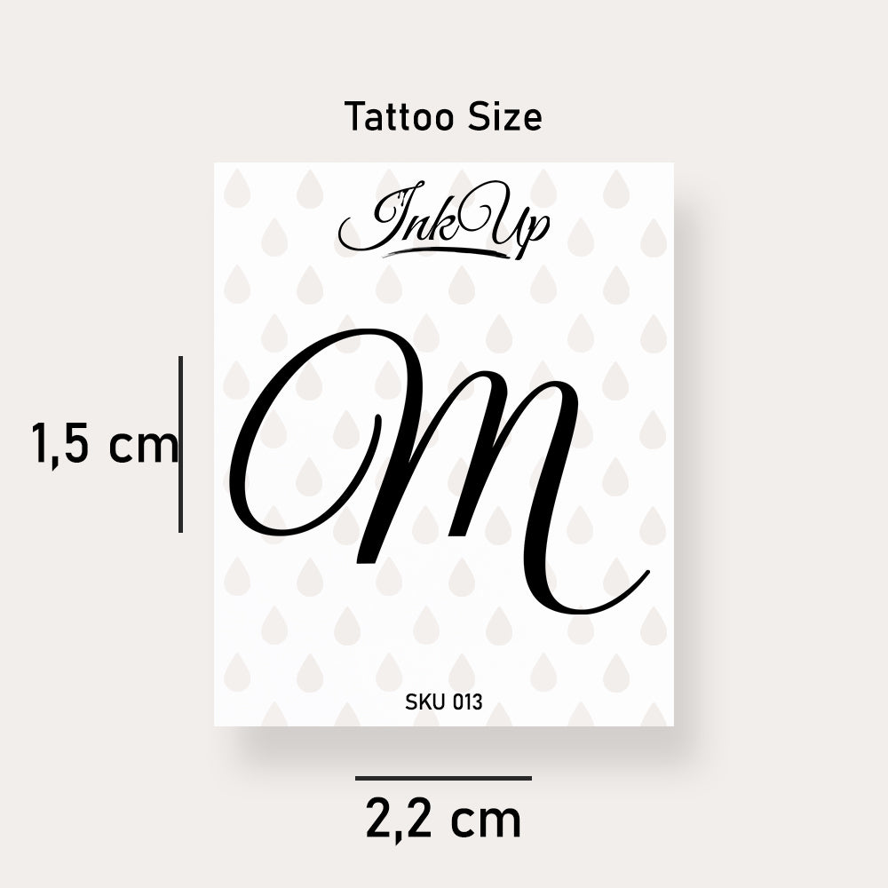 M Buchstaben Tattoo