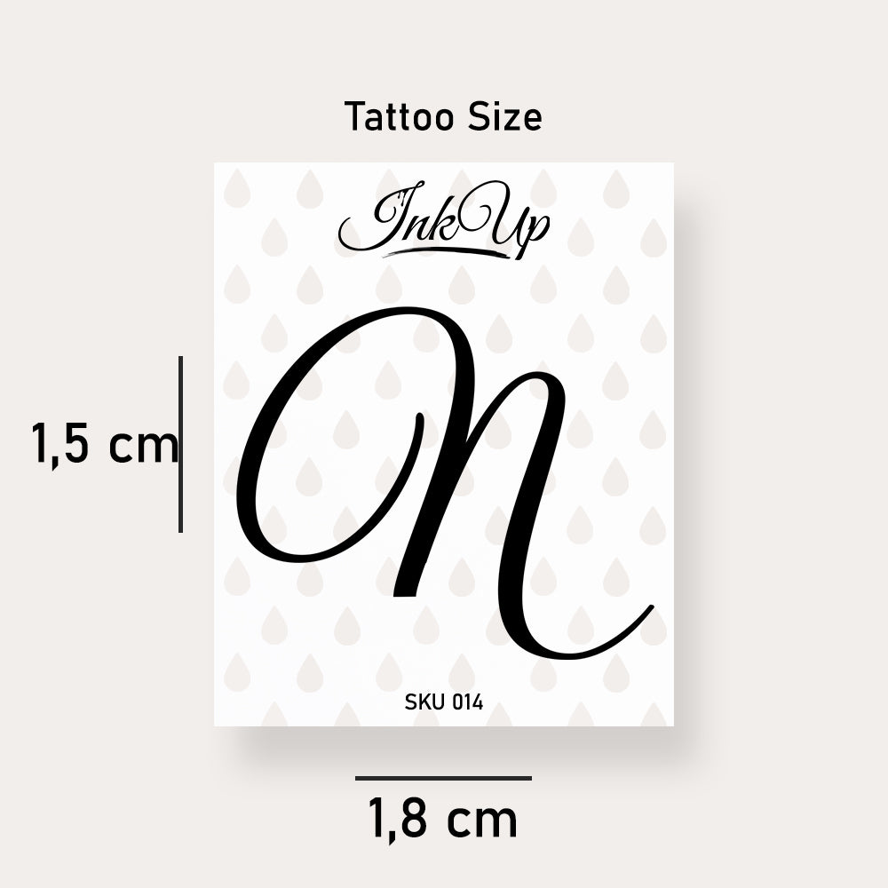 N Buchstaben Tattoo