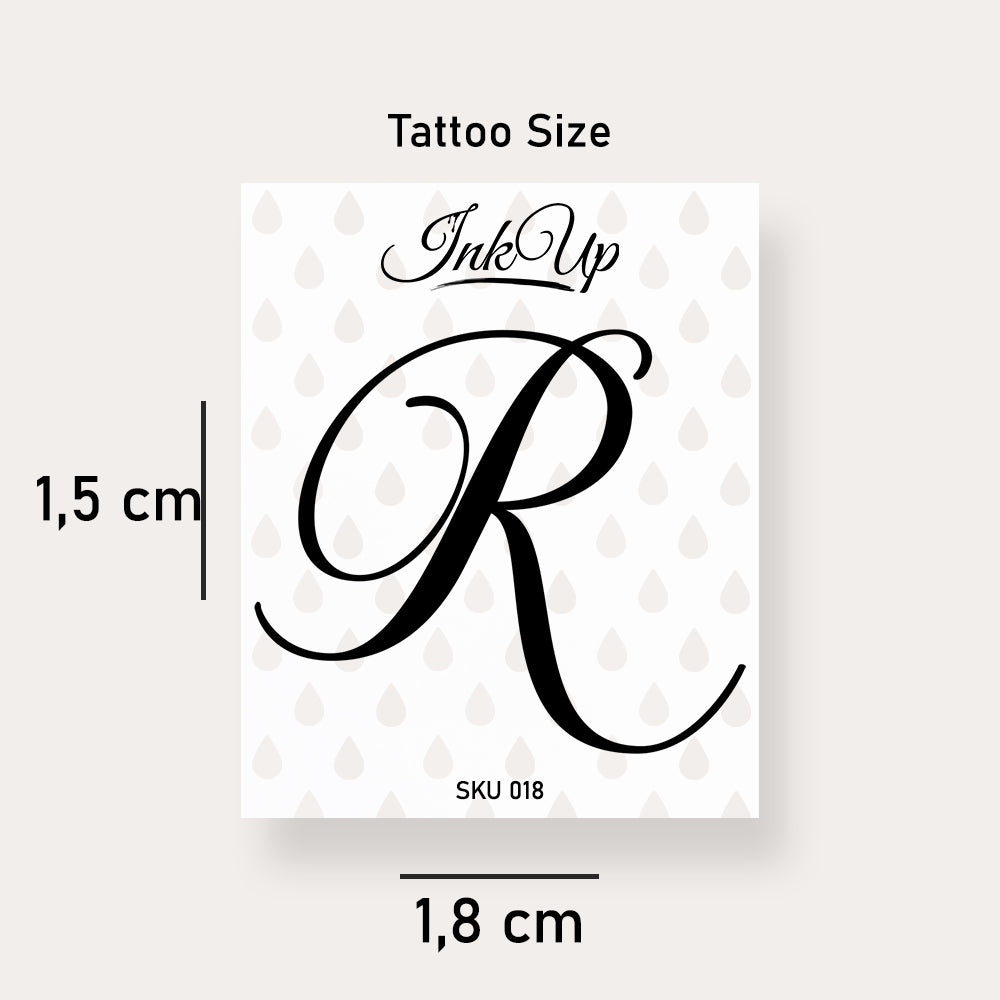 R Buchstaben Tattoo