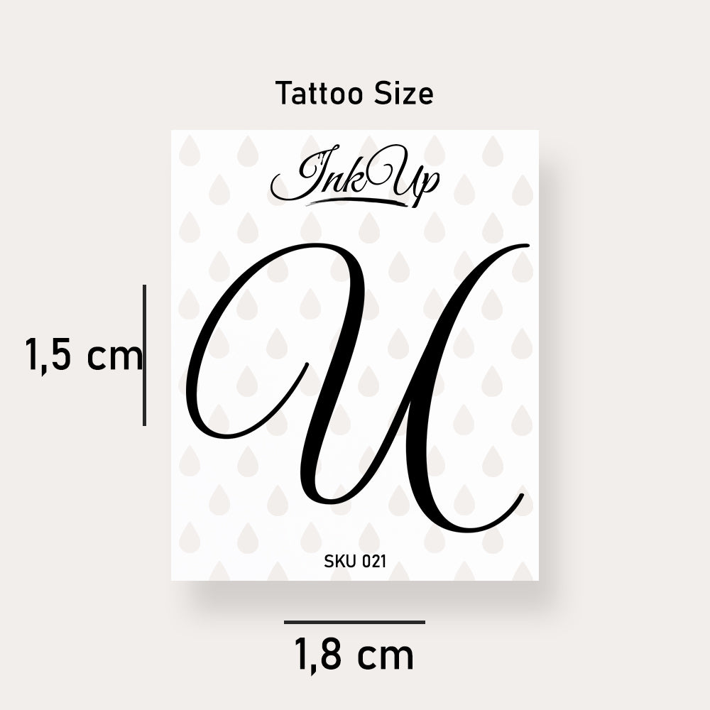 U Buchstaben Tattoo