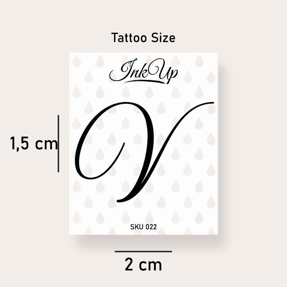 V Buchstaben Tattoo