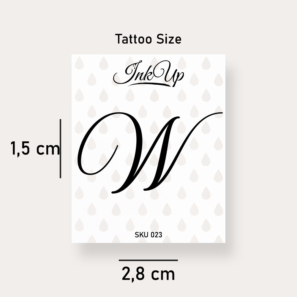W Buchstaben Tattoo