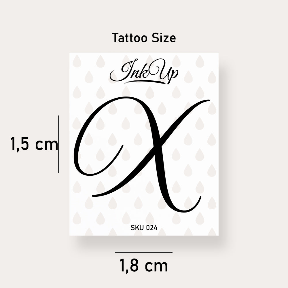 X Buchstaben Tattoo