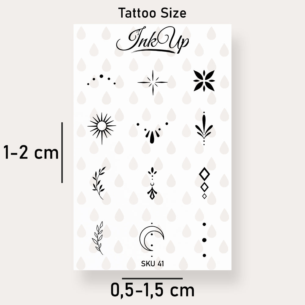 Finger Tattoo 12er Set