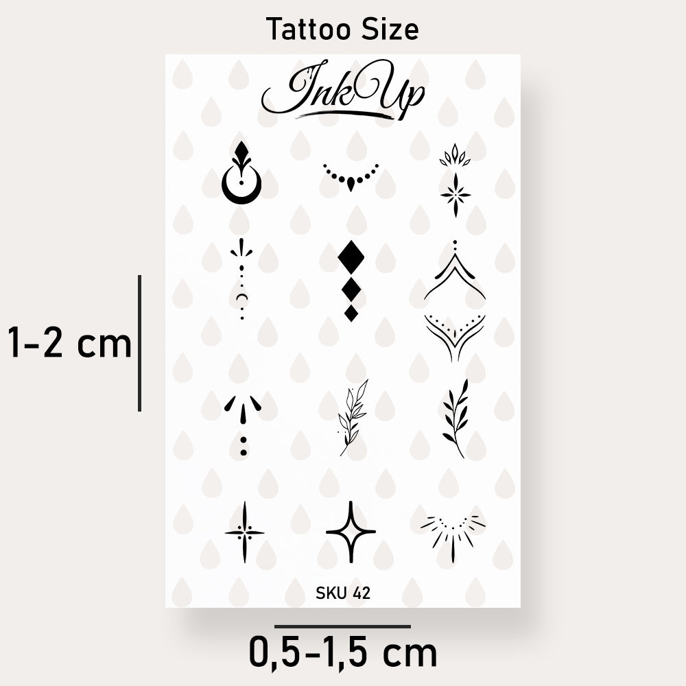 Fingertattoo 12er Set