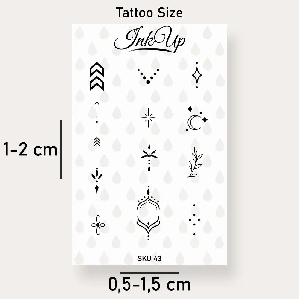 Fingertattoo 12er Set Ink Up