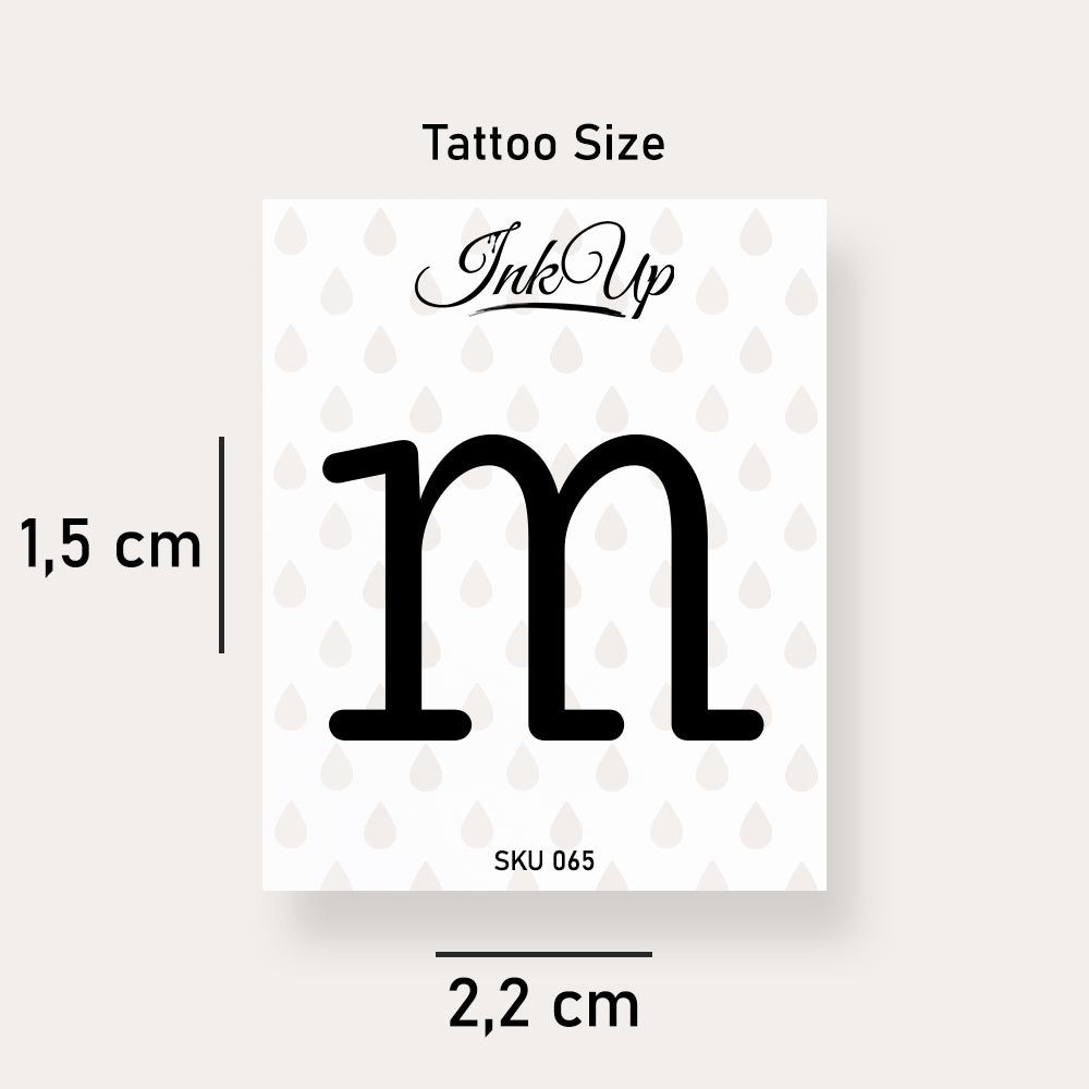 M Buchstaben Tattoo