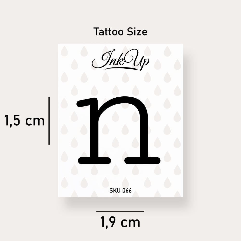 N Buchstaben Tattoo