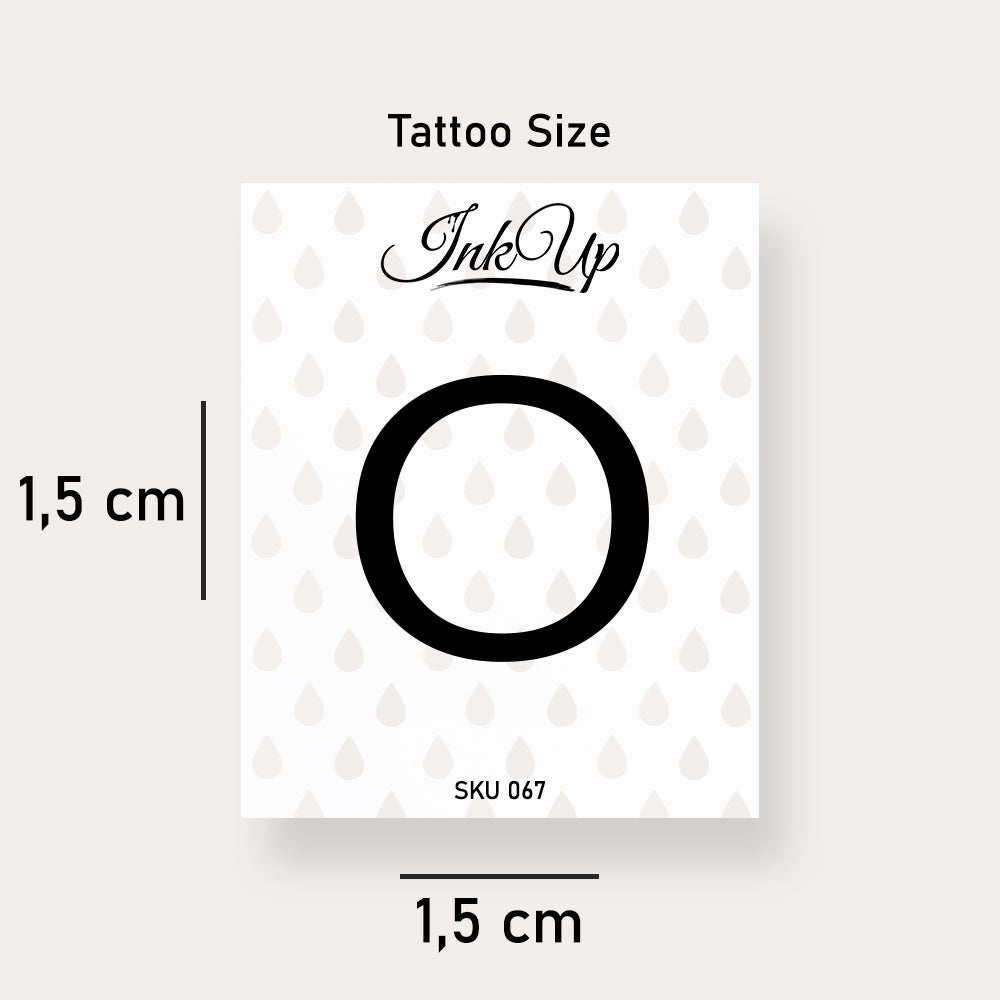 O Buchstaben Tattoo