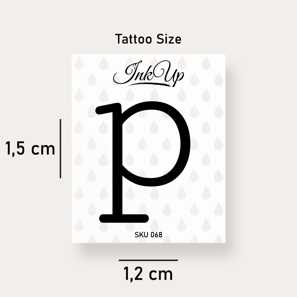 P Buchstaben Tattoo