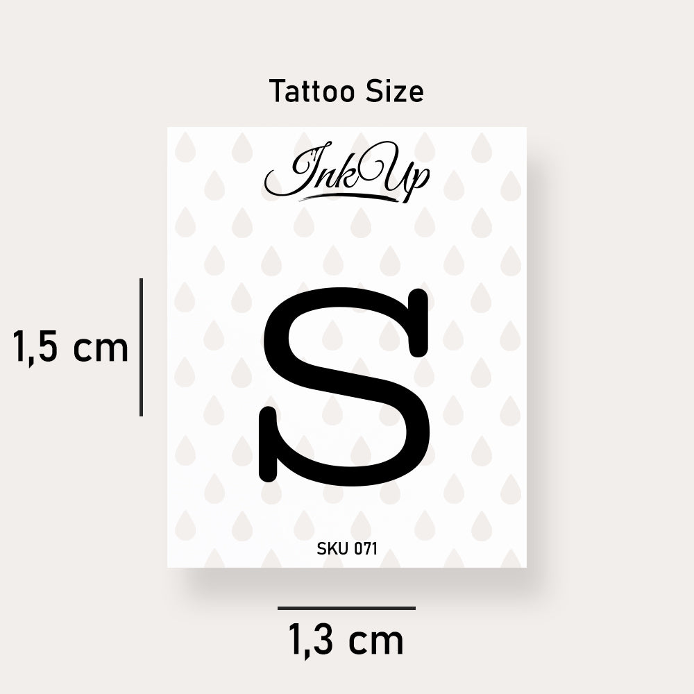 S Buchstaben Tattoo