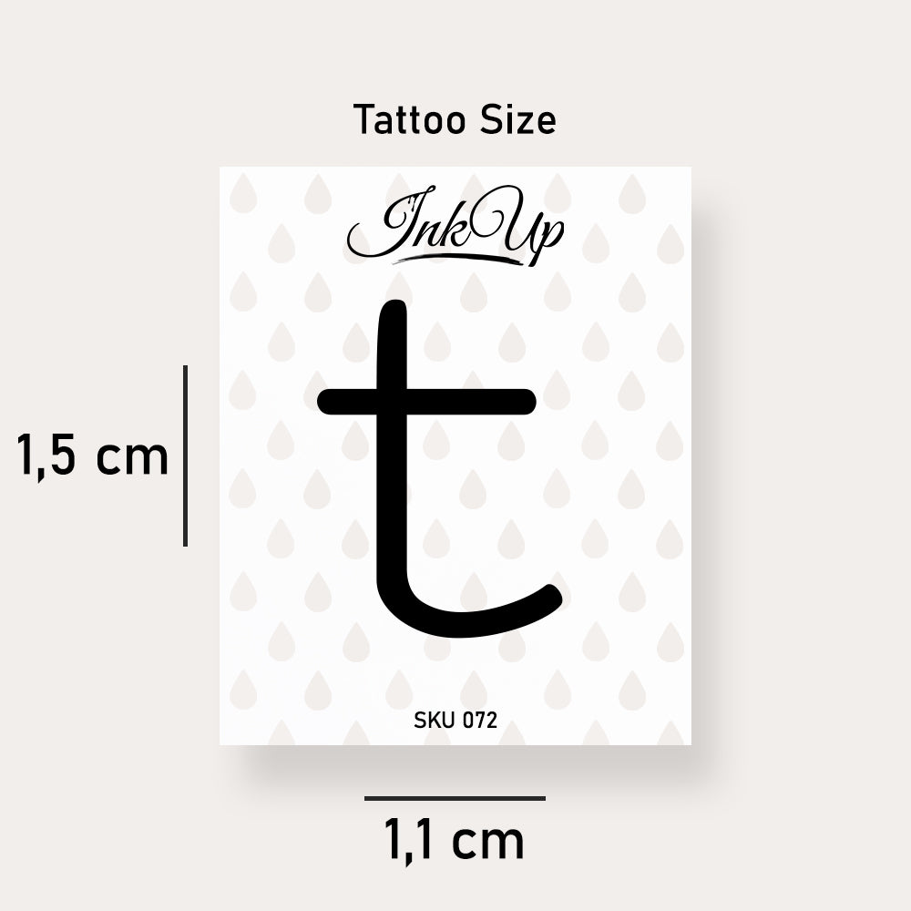 T Buchstaben Tattoo