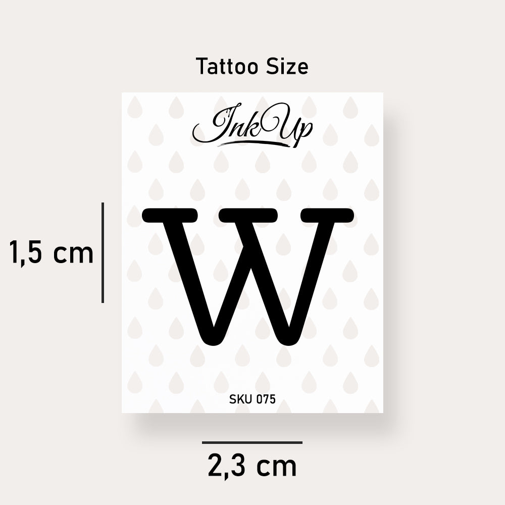 W Buchstaben Tattoo