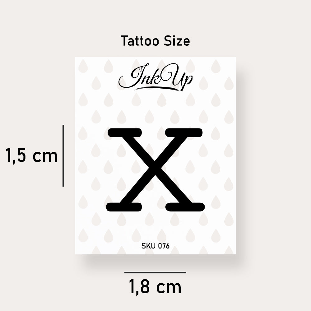 X Buchstaben Tattoo