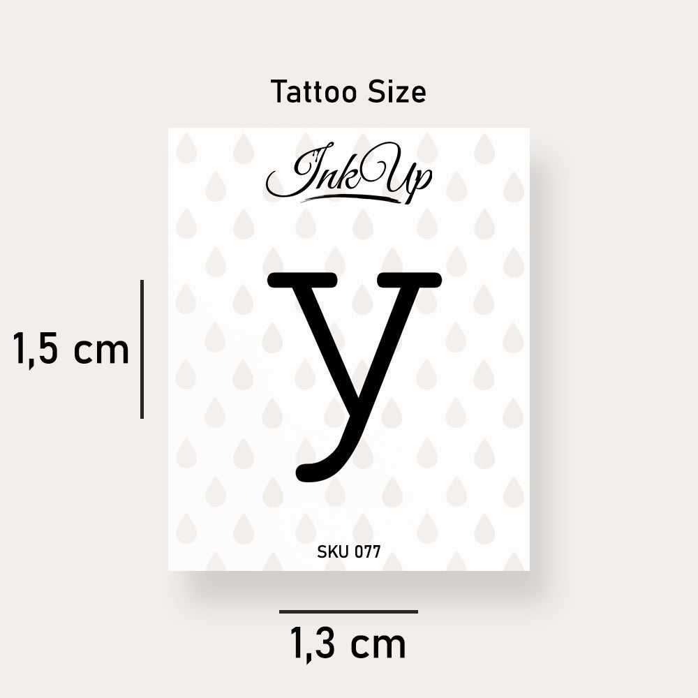 Y Buchstaben Tattoo